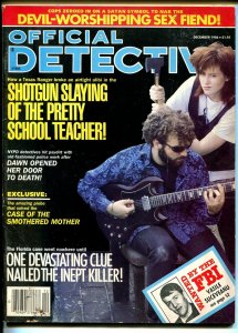 Official Detective 12/1986-rock'n'roll guitar player ax murder cover & story-VG