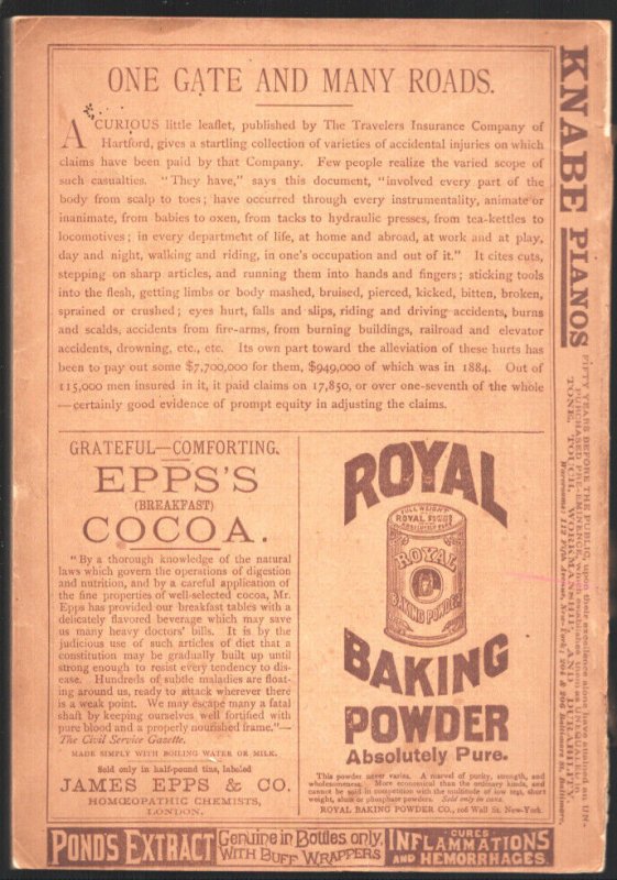 Scribner's Monthly  8/1885-pulp format-Midsummer holiday issue-Henry James-Hi...