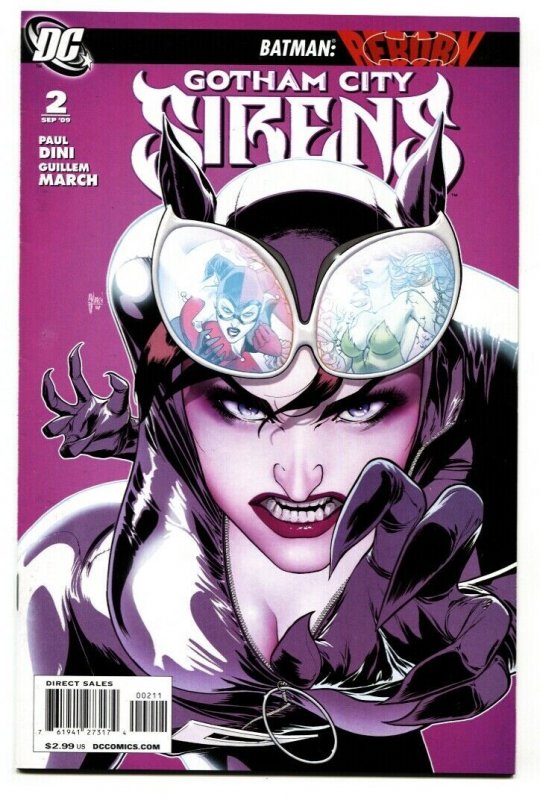 GOTHAM CITY SIRENS #2-CATWOMAN COVER-HARLEY QUINN