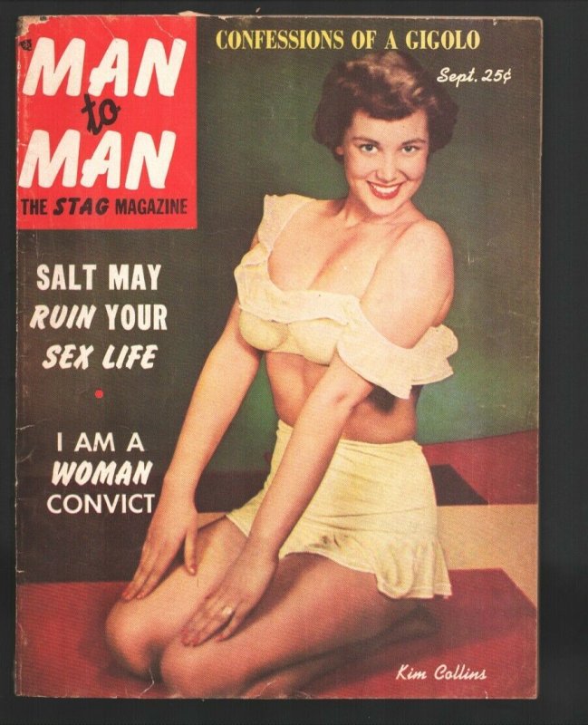 Man To Man 9/1952-Picture--Kim Collins photo cover-Cop killers-cheesecake pix...