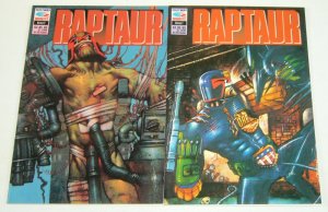 Raptaur #1-2 VF/NM complete series with judge dredd - fleetway/quality comics