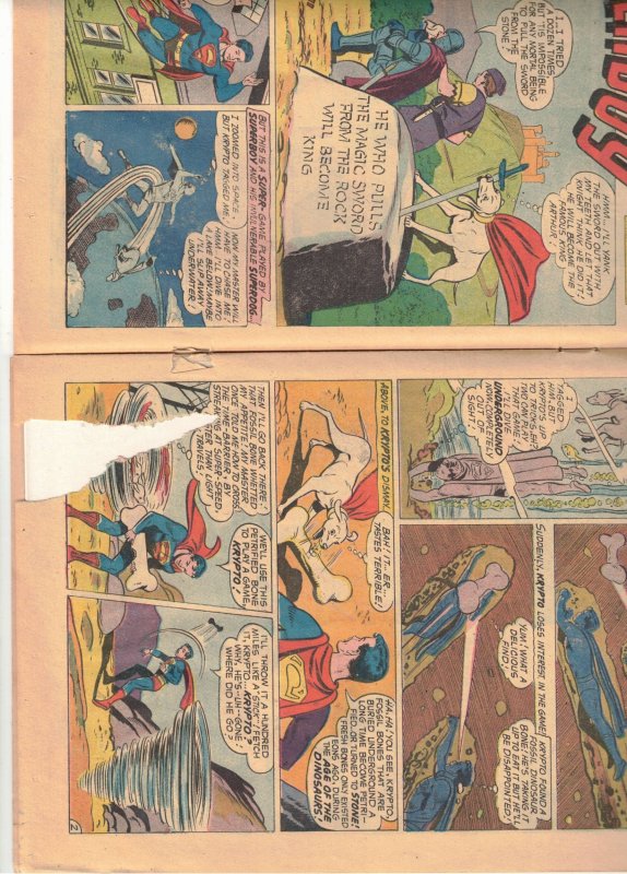 Superboy #75 (1959) Rare Spanking Cover! Affordable-Grade VG- Krypto Tale Wow!