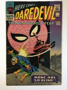 DAREDEVIL 17 VG+ Spiderman X-Over  June 1966 ROMITA