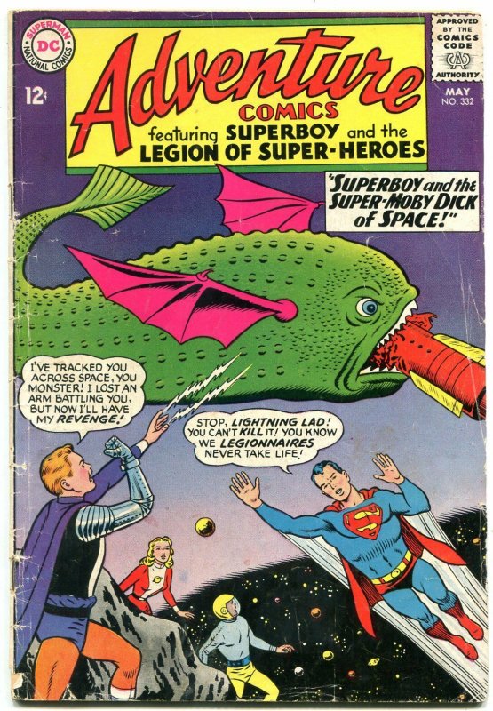 ADVENTURE COMICS #332 1966-Superboy & the Legion of Super-Heroes G/VG