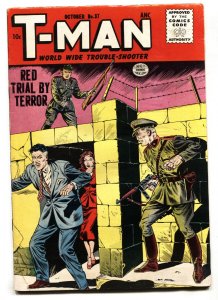 T-Man #37 1956- Race car story- Cold War thrills VG