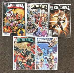 Battleworld #1,2,3,4,5 NM Set Marvel Comics Spider-Man