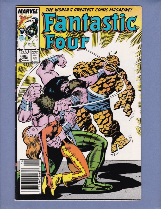 Fantastic Four #303 FN Thundra Marvel 1987