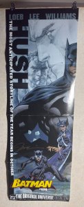 2002 BATMAN #608 HUSH Jim Lee SIGNED 12x36 DC Comics PROMO Poster VG+ 4.5