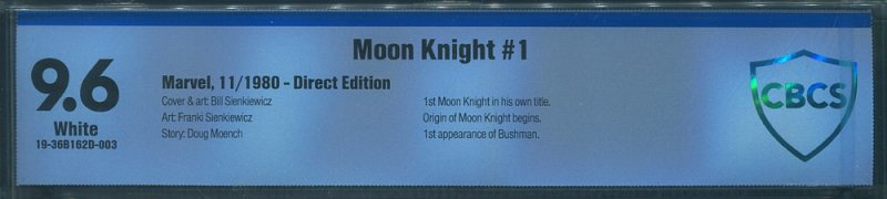 Moon Knight #1  / CBCS 9.6 NM+   1st Moon Knight Title  1980