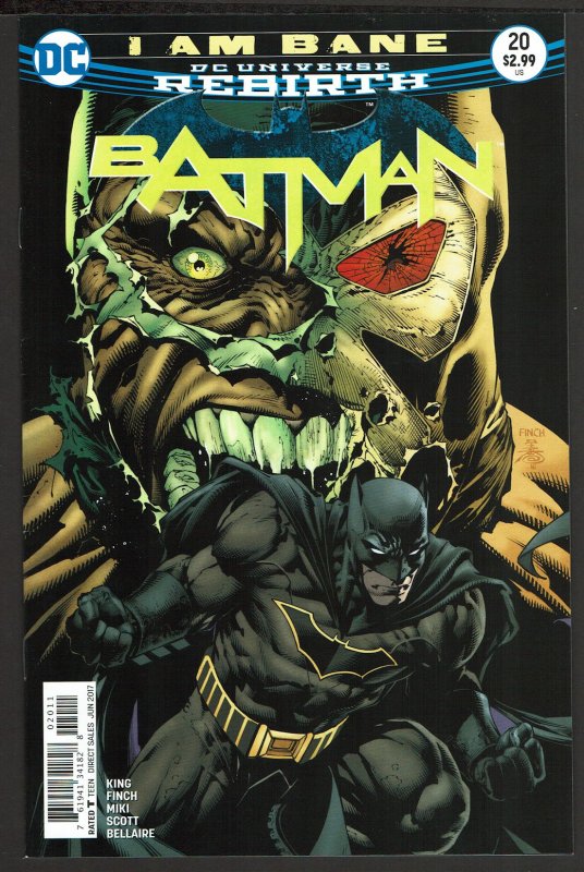 Batman #20 Rebirth (Jun 2017, DC) 0 8.5 VF+