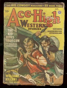 PULP:  Ace-High Western Stories Pulp August 1948- TOM ROAN FR/G