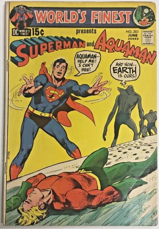 WORLDS FINEST#203 FN+ 1971 DC BRONZE AGE COMICS