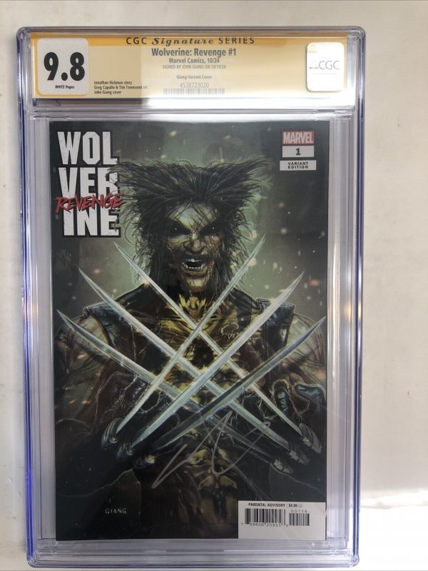 Wolverine : Revenge  (2024) # 1 (CGC 9.8) Signed John Ghang * Marvel *Census = 6