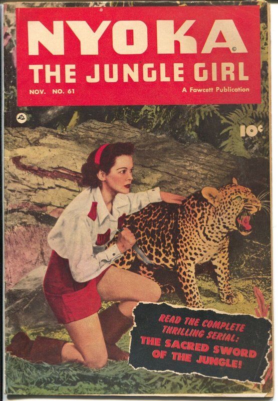 Nyoka The Jungle Girl #61 1951-Fawcett-photo cover-jungle stories-VG-