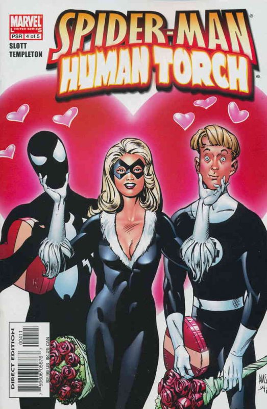 Spider-Man/Human Torch #4 VF ; Marvel | Dan Slott Black Cat