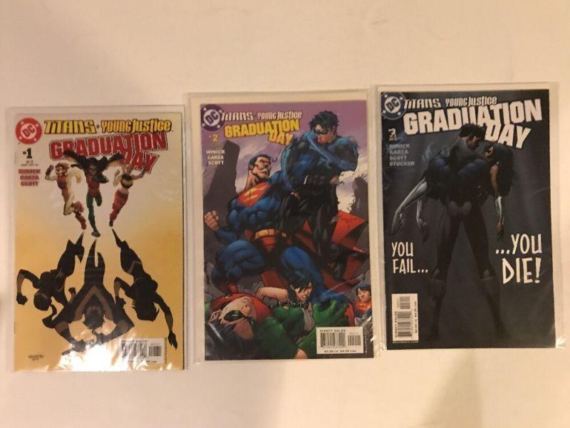 Titans Young Justice Graduation Day 1-3 Complete Near Mint Lot Set Run