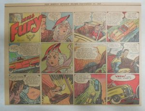 Miss Fury Sunday by Tarpe Mills from 12/19/1943 Size: 11 x 15  Very Rare Year #3