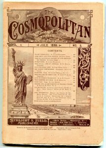 The Cosmopolitan Magazine #5 July 1886- Statue of Liberty- vg+