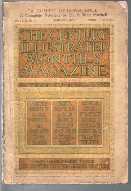 Century Illustrated Monthly 1/1901-Maxfield Parrish-early issue-pulp format-p...