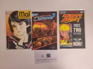 3 Eclipse Comics #1 Zot + #25 Crossfire + #1 Mai Psychic Girl 20 TJ13