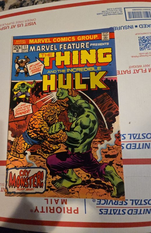 Marvel Feature #11 (1973) Thing vs Incredible Hulk