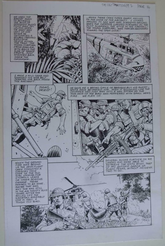 DON LOMAX Original Art, Vietnam Journal #8 pg 16, Brain Dead Horror,Caliber,2011