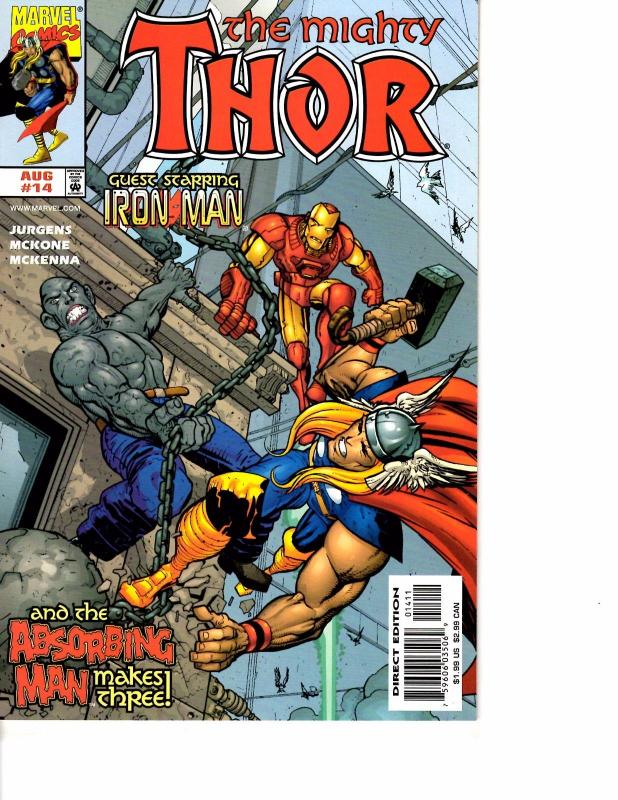 Lot Of 5 Mighty Thor Marvel Comic Books #14 15 16 17 18 Avengers Thanos Hulk DC3