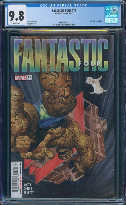 Fantastic Four 11 CGC 9.8 Alex Ross Wizard of Oz Homage Cover A Marvel 2023 Toto