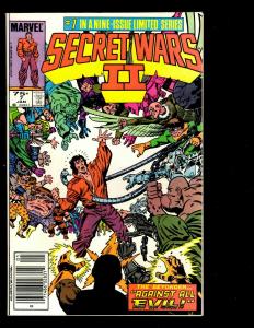 Lot of 9 Secret Wars II Marvel Comic Books 1 2 3 4 5 6 7 8 9 Beyonder DS3