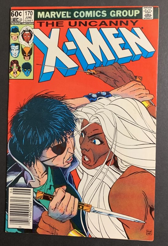 The Uncanny X-Men #170 (1983) Paul Smith Storm vs Callisto Cover Newsstand