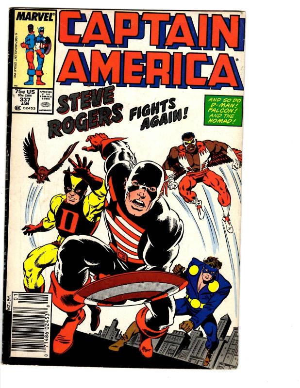 5 Captain America Marvel Comic Books # 337 338 339 340 341 Falcon Iron Man BH17