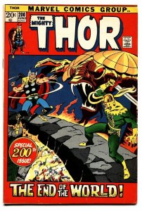 THOR #200 comic book 1972 MARVEL COMICS END OF THE WORLD LOKI VF-