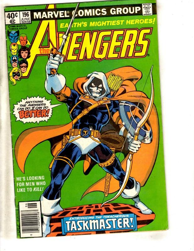 Avengers # 196 FN Marvel Comic Book 1st Taskmaster Appearance Iron Man Hulk JS1