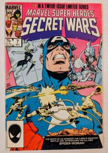 MARVEL SUPER HEROES SECRET WARS #7 FN/VF 7.0 1st Julia Carpenter As Spider-Woman