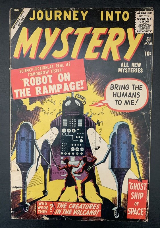(1959) JOURNEY INTO MYSTERY #59 Robot on the Rampage! Kirby! Wood! Russ Heath!