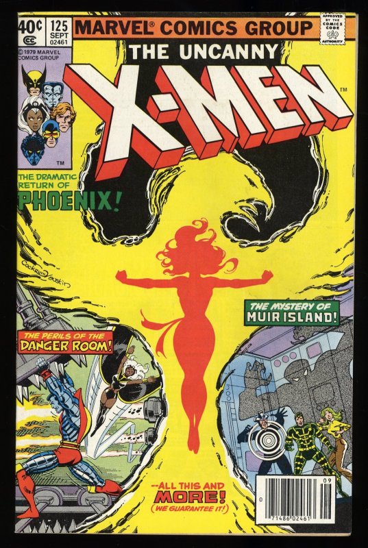 X-Men #125 VF+ 8.5 Newsstand Variant Phoenix Jean Grey 1st Mutant X (Proteus)!