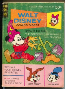 Walt Disney Comics Digest #29 1971-Fantasia-Micky Mouse-Carl Barks-G