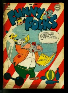 Funny Folks #5 1946- Nutsy Squirrel - Excercise cover- VG 