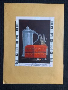 FATHERS DAY Humador Matches and Stein 6x7.5 Greeting Card Art #FD8414