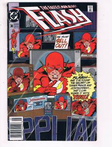 Flash #38 VF DC Comics CW TV Show Comic Book JLA Superman 1990 DE22