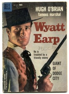 Wyatt Earp #4 1958- Dell TV Western- Hugh O'Brian VG