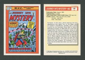 1990 Marvel Comics Card  #128 (Journey Into Mystery #83 Cover) / MINT