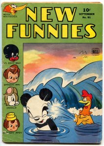 New Funnies #91 1944- Raggedy Ann-Woody Woodpecker- Golden Age G