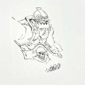 John Lucas Original Art Sketch Trap Jaw 8.5x11.5 On Paper Pencils + Sharpie