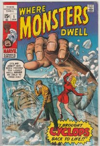 Where Monsters Dwell #1 (Jan-70) VF High-Grade Sporr