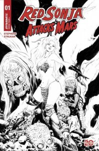 Red Sonja Attacks Mars #1F VF/NM ; Dynamite | Mars Attacks 1:10 Variant Jae Lee 