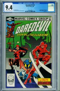 Daredevil #174 CGC 9.4 comic book Marvel Elektra 1st Hand 4253451002