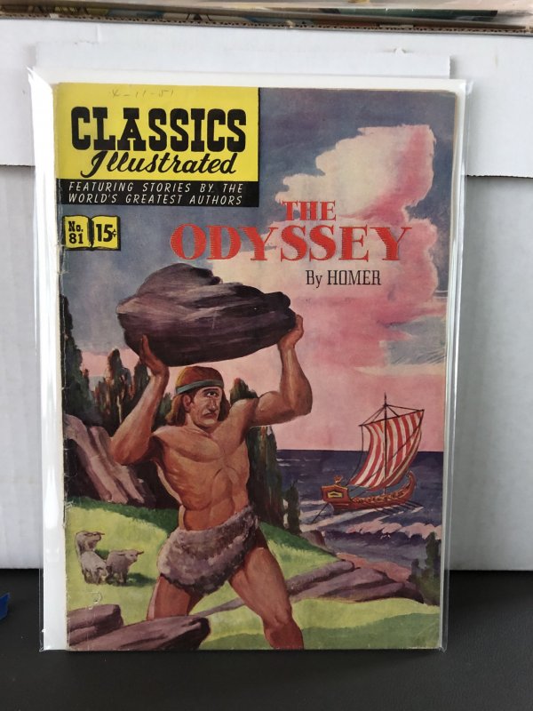 Classics Illustrated #81 (1951) The Odyssey 1st Print HRN 82