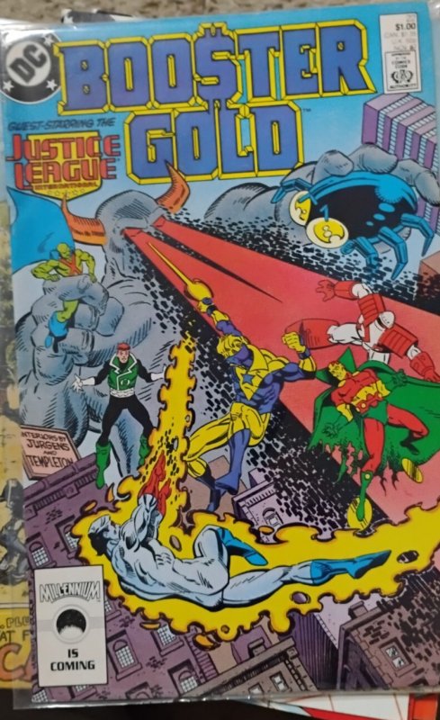 BOOSTER GOLD # 22 1987 DC COMICS  SKEETS  JUSTICE LEAGUE BLUE BEETLE