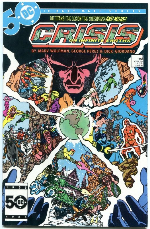 Crisis on Infinite Earths #3 1985- Perez- Wolfman NM-